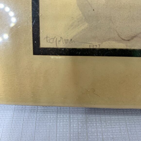 Gorman Native American Tile Madonna Painting Ceramic Art 8x8 Vtg DAMAGE - Picture 3 of 7